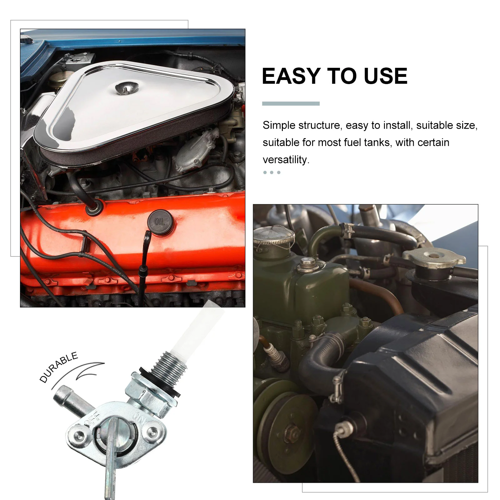 Oil Tank Assembly Gas Tank Switch Valve Zinc Alloy Sealing Design Universal For Generator Engine Fuel System Shut Off
Oil Tank Assembly Gas Tank Switch Valve Zinc Alloy Sealing Design Universal For Generator Engine Fuel System Shut Off