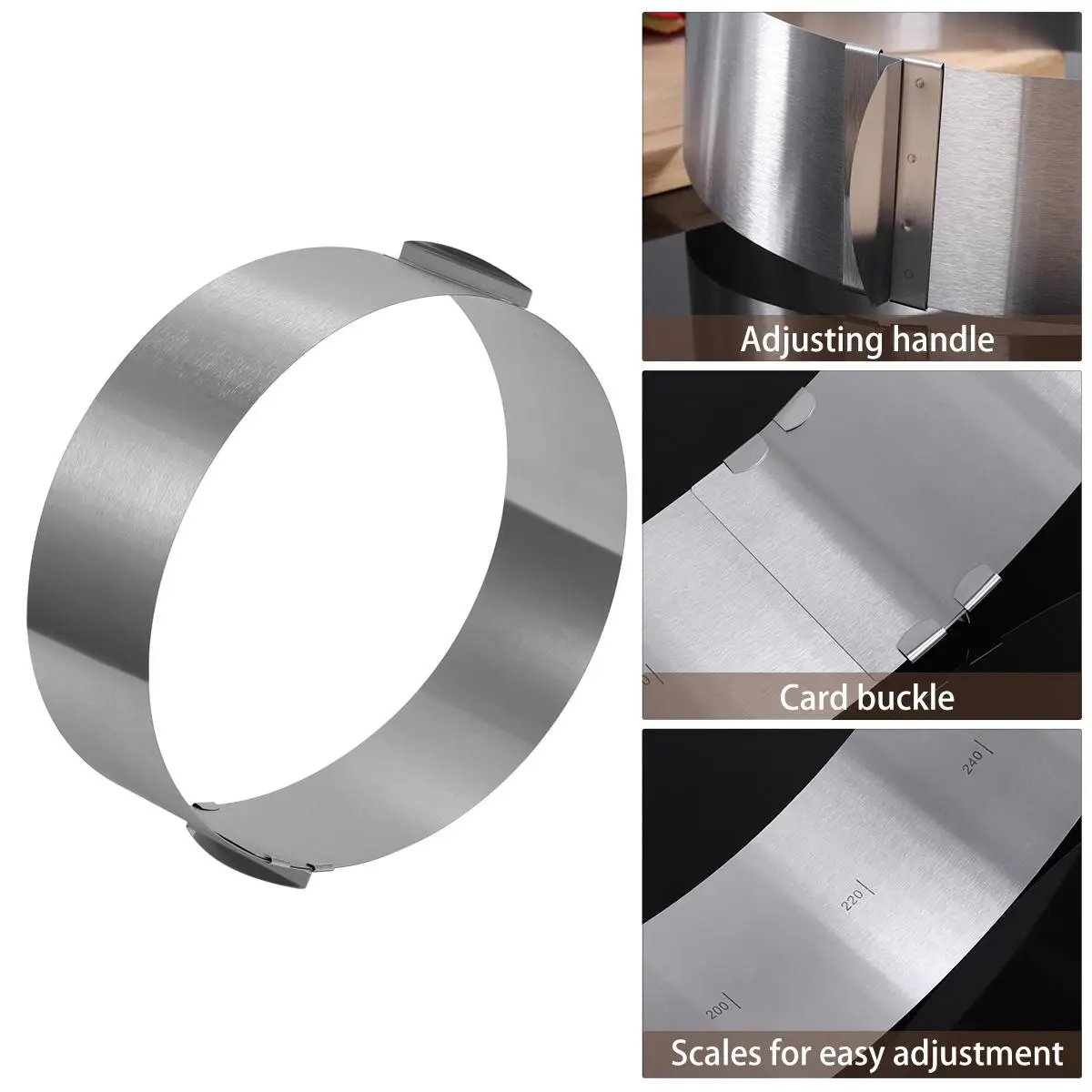 Round Baking Cake Mold Ring Layered Silver Stainless Steel Mousse Perfect Bakeware Easy Resize DIY Cooking Pastry Tool
Round Baking Cake Mold Ring Layered Silver Stainless Steel Mousse Perfect Bakeware Easy Resize DIY Cooking Pastry Tool