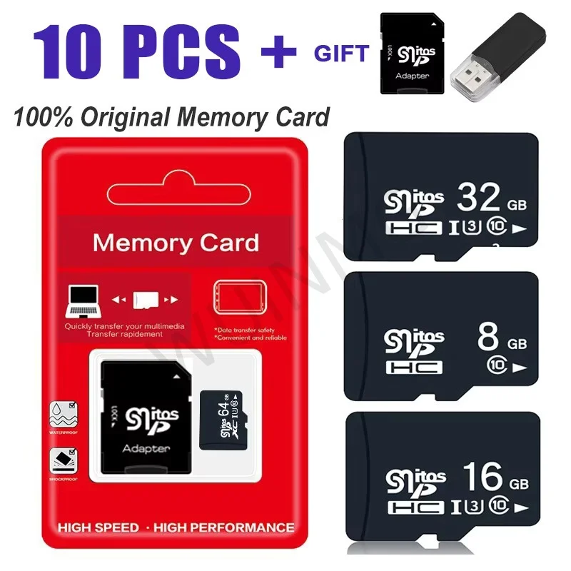 10PCS Flash Memory Card 1GB 2GB 4GB 8GB 16GB 32GB 64GB High Speed TF Card 128GB 256GB 512GB Mini SD Card for Tablet/Smartphone
10PCS Flash Memory Card 1GB 2GB 4GB 8GB 16GB 32GB 64GB High Speed TF Card 128GB 256GB 512GB Mini SD Card for Tablet/Smartphone
