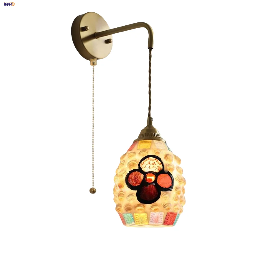 IWHD Pull Chain Switch LED Wall Lights Hallway Kitchen Corridor Nordic Modern Colorful Glass Glass Natural Shell Bedside Lamp
IWHD Pull Chain Switch LED Wall Lights Hallway Kitchen Corridor Nordic Modern Colorful Glass Glass Natural Shell Bedside Lamp