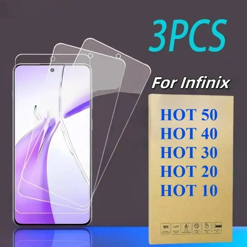 3Pcs Tempered Glass Screen Protectors For Infinix Hot 50 40 30 20 10 9 Pro+ I Play Lite S NFC High-Definition Protection
3Pcs Tempered Glass Screen Protectors For Infinix Hot 50 40 30 20 10 9 Pro+ I Play Lite S NFC High-Definition Protection
