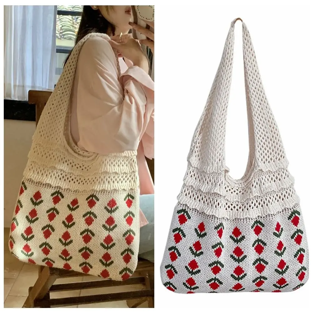 Vintage Flower Knitted Bag Tulips Shoulder Bag Weave Bag Bohemian Storage Bag Beach Bag Outdoor
Vintage Flower Knitted Bag Tulips Shoulder Bag Weave Bag Bohemian Storage Bag Beach Bag Outdoor