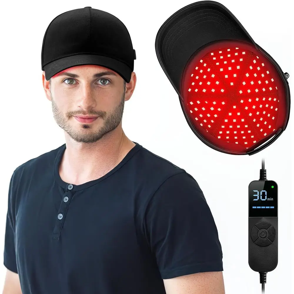 Black LED Red Light Therapy Hat for Hair Growth
Black LED Red Light Therapy Hat for Hair Growth