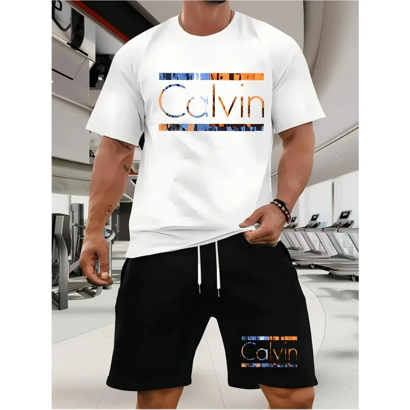 Men's T-shirt and shorts set summer casual loose and fashionable Calvin letter print comfortable round-neck short-sleeved T-shir
Men's T-shirt and shorts set summer casual loose and fashionable Calvin letter print comfortable round-neck short-sleeved T-shir