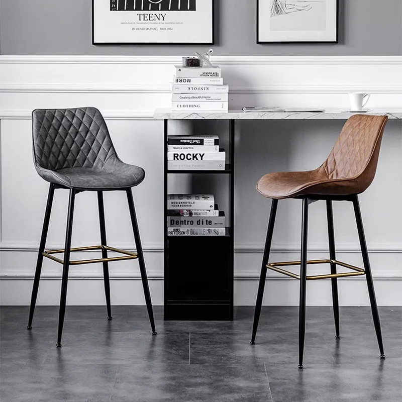 Waterproof Designer Bar Stool Modern Simple Back Minimalist Nordic Chair Leather Black Comfortable Taburete Alto Furniture
Waterproof Designer Bar Stool Modern Simple Back Minimalist Nordic Chair Leather Black Comfortable Taburete Alto Furniture