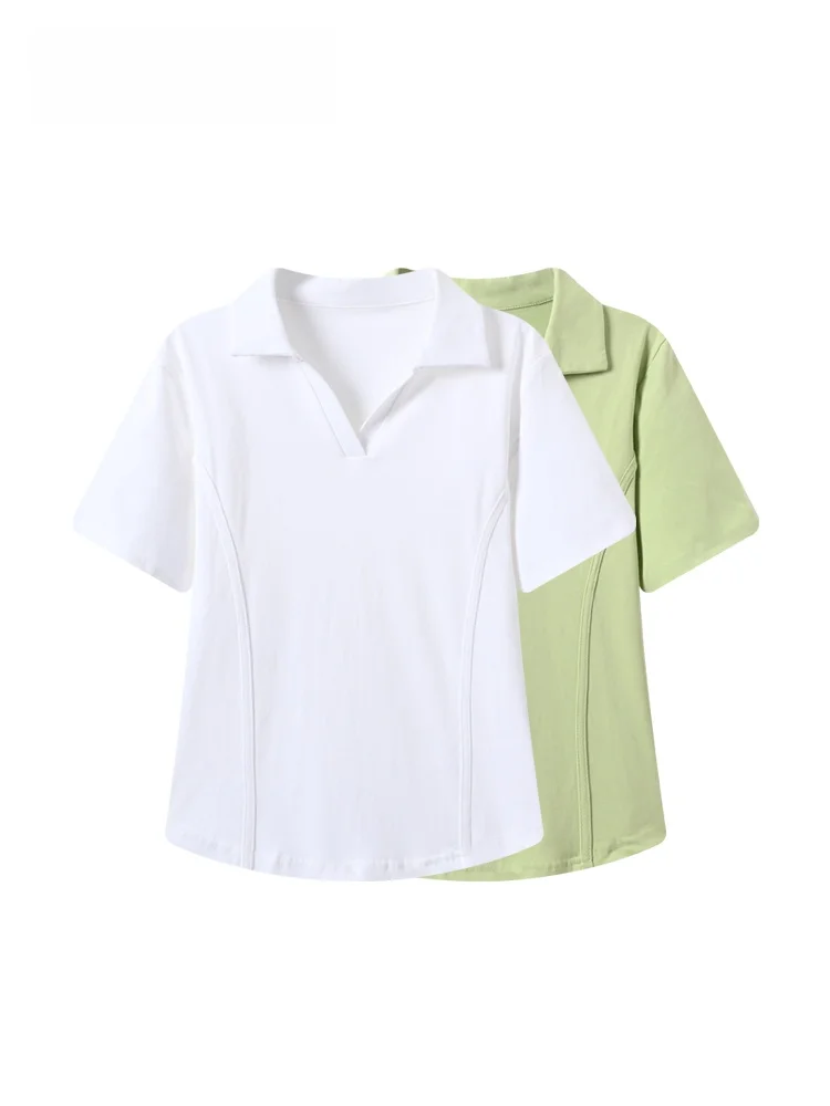 Summer New Style Women's Casual Short Sleeve T-shirt Collar plus Size Korean Loose Fit Polyester Fiber Fashionable Meat ...
Summer New Style Women's Casual Short Sleeve T-shirt Collar plus Size Korean Loose Fit Polyester Fiber Fashionable Meat ...