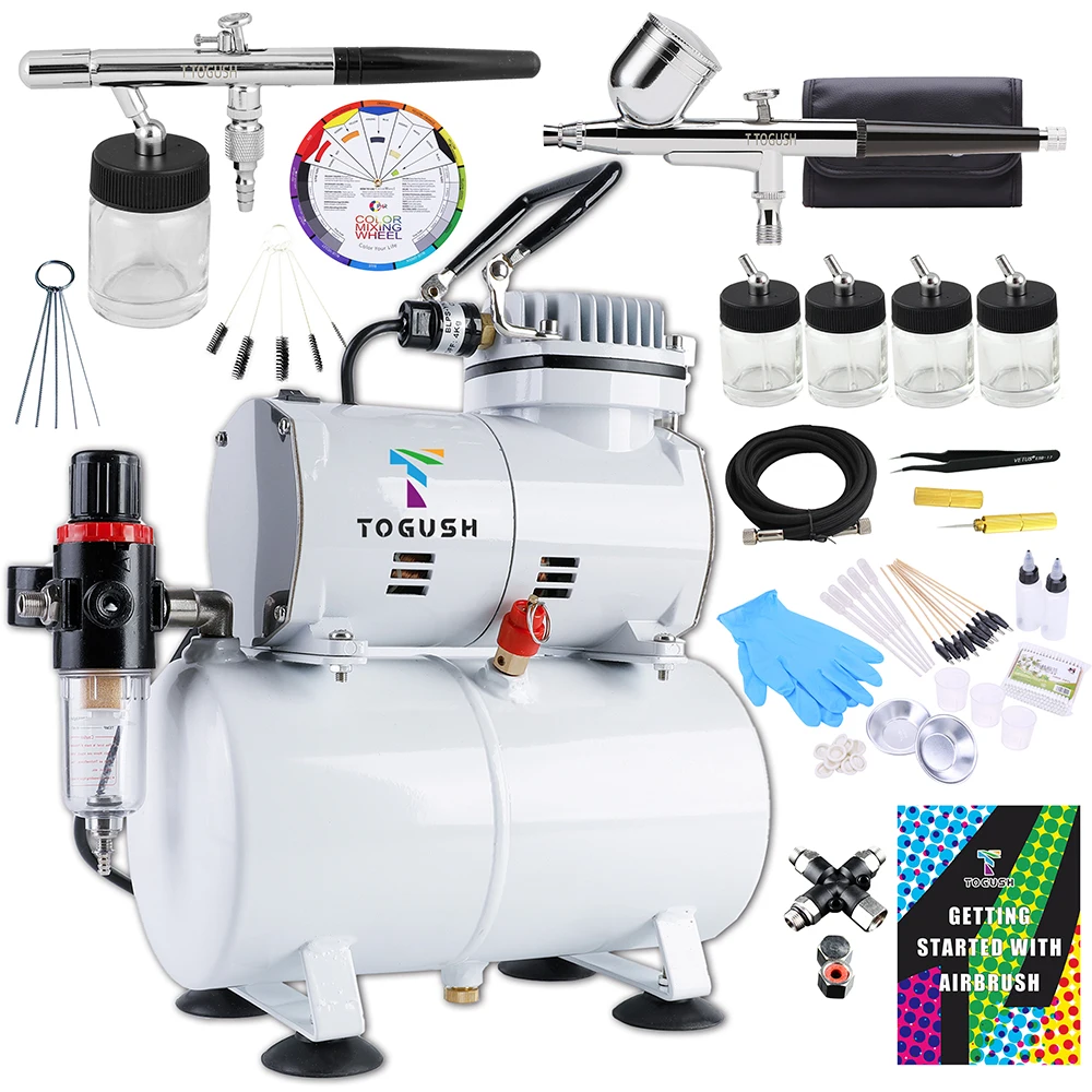 OPHIR Airbrush Compressor with 3L Tank for Model Painting Hobby Craft 0.3mm Gravity Airbrush and 0.35mm Siphon Airbrush OP-BP023
OPHIR Airbrush Compressor with 3L Tank for Model Painting Hobby Craft 0.3mm Gravity Airbrush and 0.35mm Siphon Airbrush OP-BP023