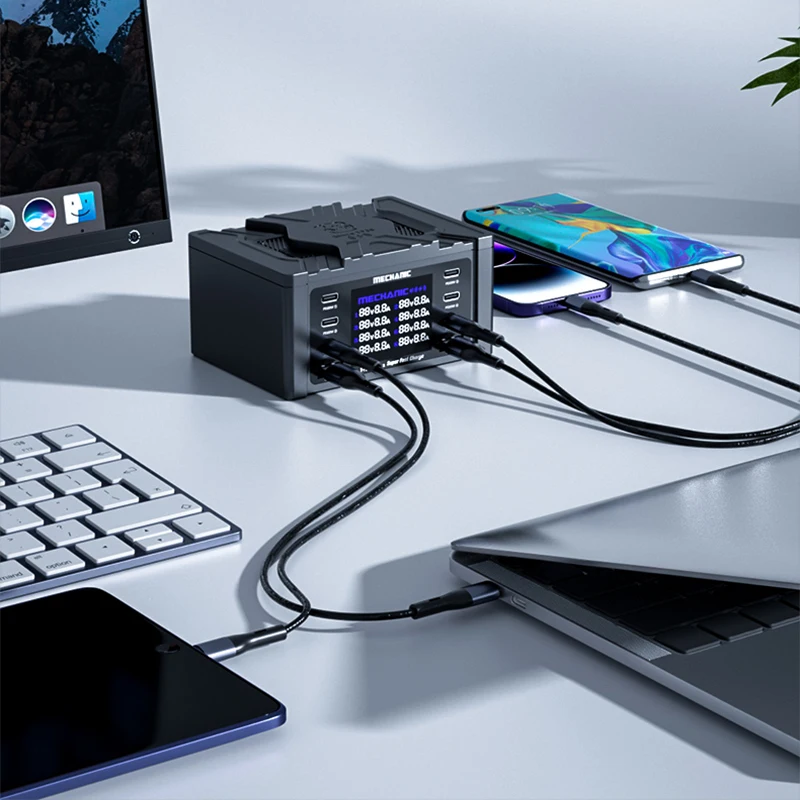 Многопортовое Супербыстрое зарядное устройство MECHANIC V-Power 8 Ultra 8 Max с портом USB для зарядки QC3.0 PD, устройство для быстрой зарядки телефонов и часов
Многопортовое Супербыстрое зарядное устройство MECHANIC V-Power 8 Ultra 8 Max с портом USB для зарядки QC3.0 PD, устройство для быстрой зарядки телефонов и часов