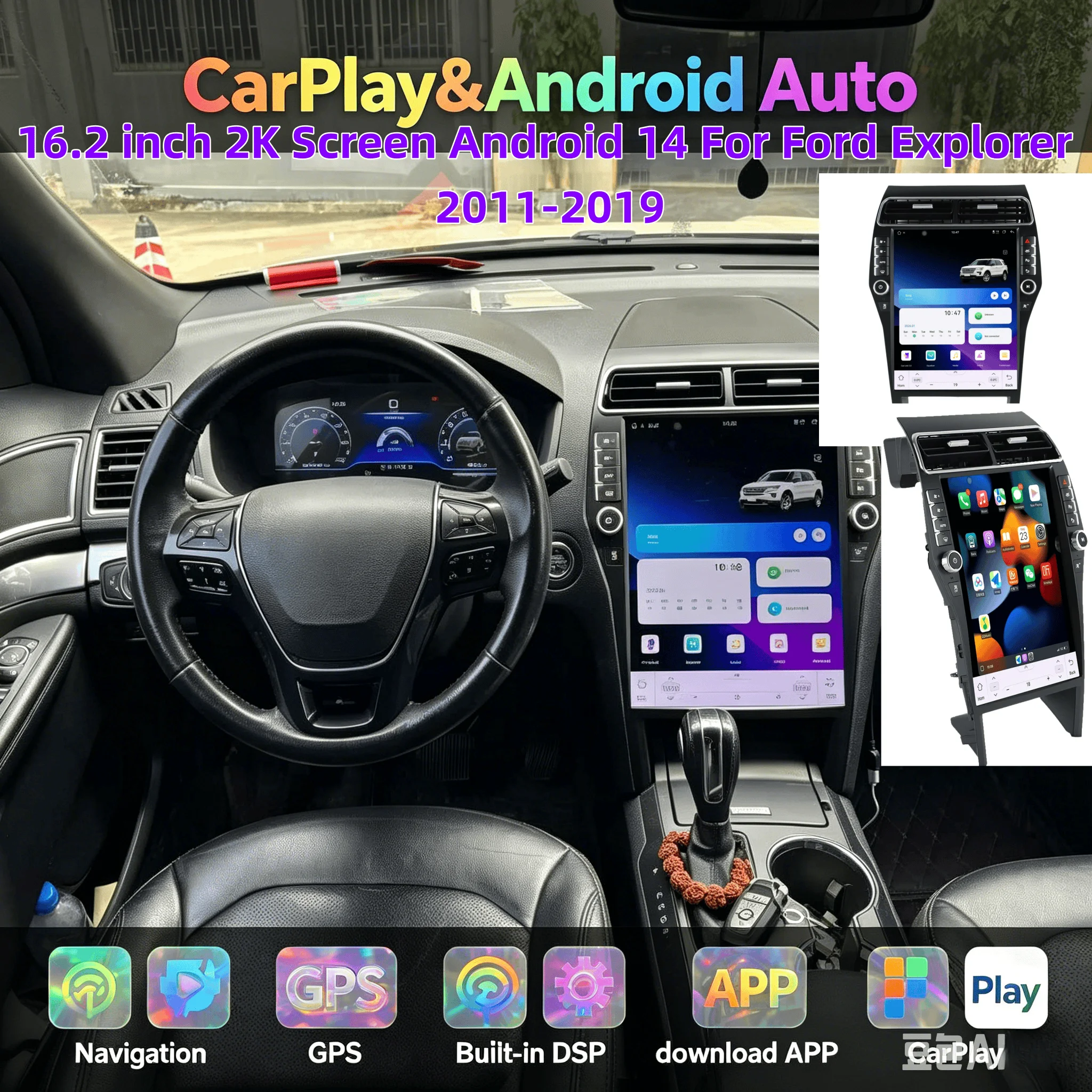 16.2" Multimedia Video Player GPS For Ford Explorer 2011-2019 CarPlay Android 8Core 4G AC Screen Car GPS Navi Radio Touch Screen
16.2" Multimedia Video Player GPS For Ford Explorer 2011-2019 CarPlay Android 8Core 4G AC Screen Car GPS Navi Radio Touch Screen