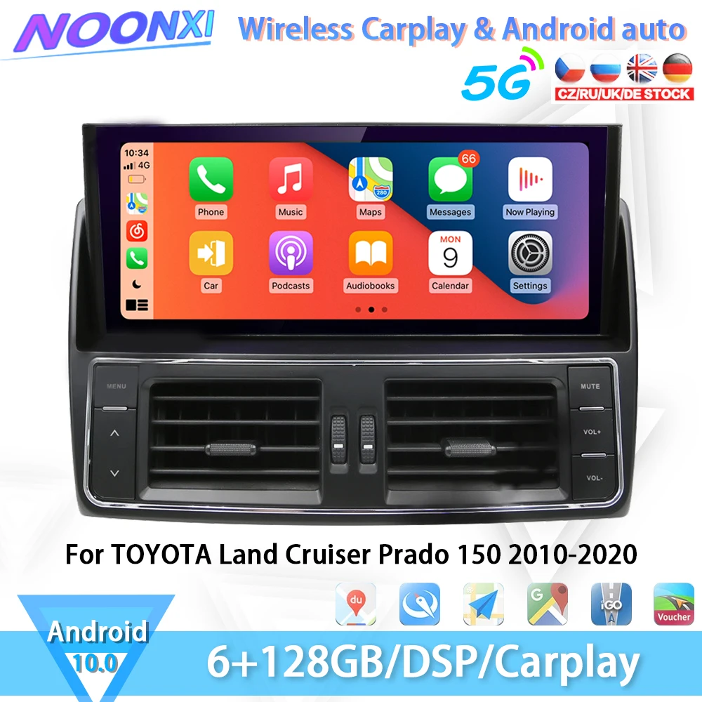 Multifunction Car Bluetooth Radio Wireless Carplay Android 10 Video Players GPS For Toyota Land Cruiser Prado 150 2010-2020 DVD
Multifunction Car Bluetooth Radio Wireless Carplay Android 10 Video Players GPS For Toyota Land Cruiser Prado 150 2010-2020 DVD