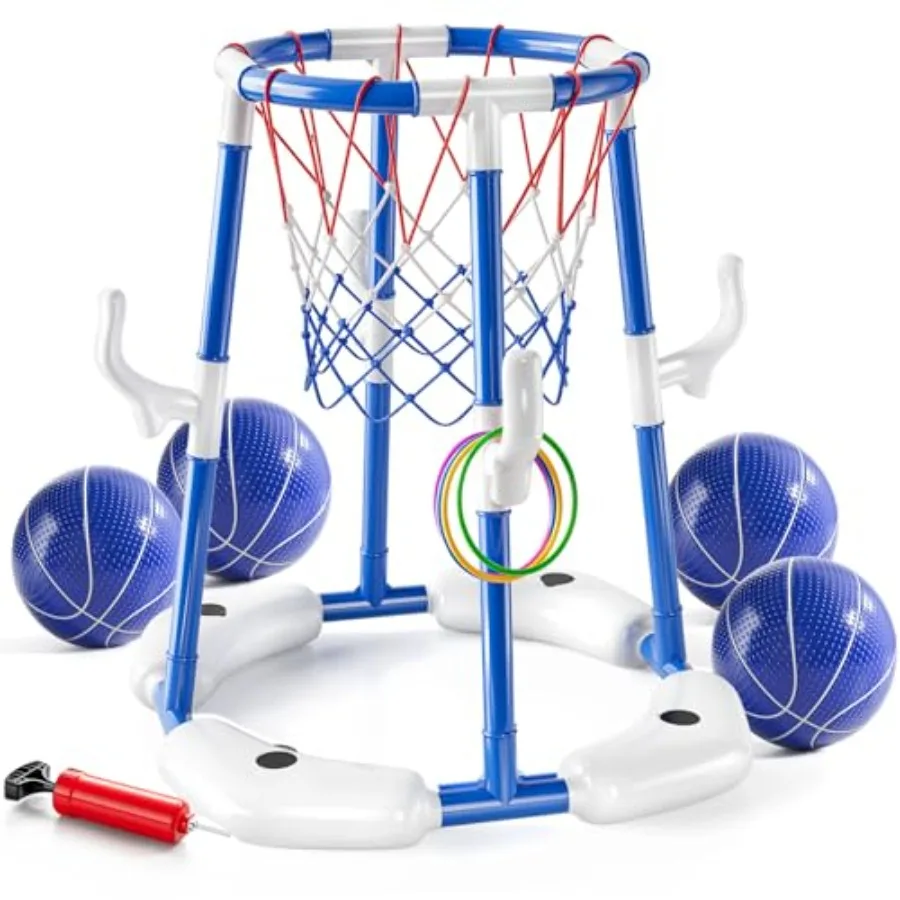 Pool Basketball Hoop Toys2-in-1 Floating Basketball Pool Games with 4 Balls/12 Rings/Pump Swimmming Pool Games for Ages 4-8 8-1
Pool Basketball Hoop Toys2-in-1 Floating Basketball Pool Games with 4 Balls/12 Rings/Pump Swimmming Pool Games for Ages 4-8 8-1