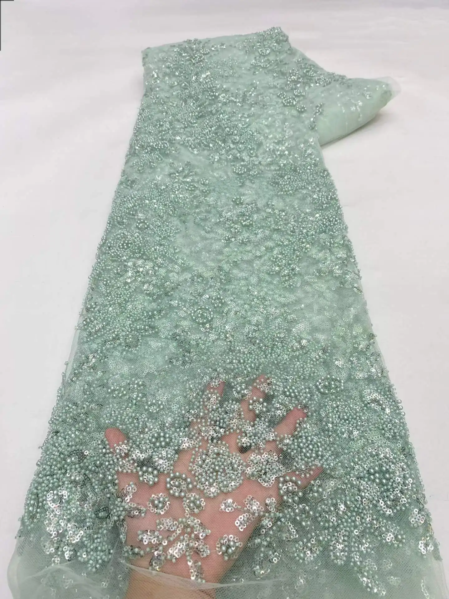 Оптовая продажа африканского тяжелого кружевного полотна с бисером 2026: высококачественное нигерийское роскошное кружево с пайетками, французский тюль для праздничных платьев
Оптовая продажа африканского тяжелого кружевного полотна с бисером 2026: высококачественное нигерийское роскошное кружево с пайетками, французский тюль для праздничных платьев