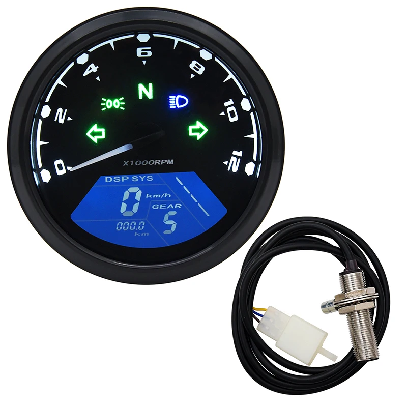 Motorcycle Speedometer With 12000RPM Tachometer 1-4 Cylinders LCD Digital Gauge For Motorbike Motorcycle Sensor Set
Motorcycle Speedometer With 12000RPM Tachometer 1-4 Cylinders LCD Digital Gauge For Motorbike Motorcycle Sensor Set