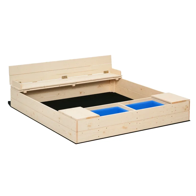 Outsunny Kids Wooden Sandbox w/ Two Plastic Boxes Foldable Bench Seat Waterproof Cover Bottom Liner Storage Space
Outsunny Kids Wooden Sandbox w/ Two Plastic Boxes Foldable Bench Seat Waterproof Cover Bottom Liner Storage Space