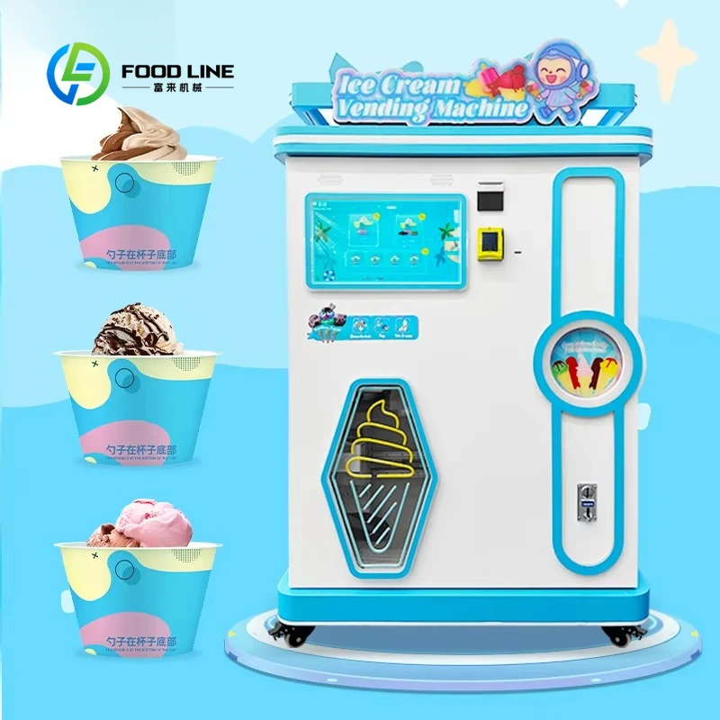 Factory Customized Multiple Flavors Soft Serve Ice Cream Vending Machine Fully Automatic Hot Sale Easy Operate Device
Factory Customized Multiple Flavors Soft Serve Ice Cream Vending Machine Fully Automatic Hot Sale Easy Operate Device