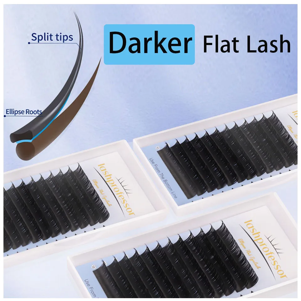 Lashprofessor Flat Ellipse Eyelash Double Split Tips Dark Matte Black Super Soft Eyelash Extensions Flat Shaped Lash Makeup Mink
Lashprofessor Flat Ellipse Eyelash Double Split Tips Dark Matte Black Super Soft Eyelash Extensions Flat Shaped Lash Makeup Mink