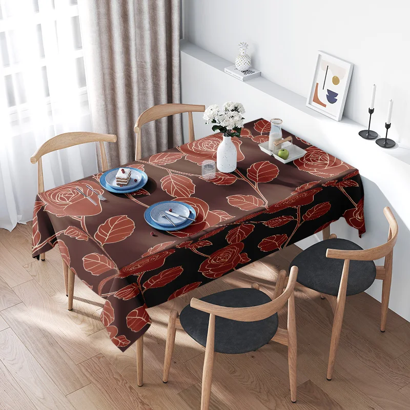 Modern Plaid Tablecloth Home Decoration Solid Color Polyester Dining Room Cover Kitchen Blanket with Chairs Brown/White 160x240c
Modern Plaid Tablecloth Home Decoration Solid Color Polyester Dining Room Cover Kitchen Blanket with Chairs Brown/White 160x240c