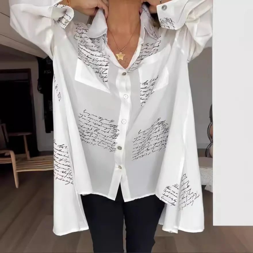 Новая модная рубашка с принтом в европейском и американском стиле, свободного кроя, сексуальная, с вырезом «ласточкин хвост», коллекция весна-лето 2026
Новая модная рубашка с принтом в европейском и американском стиле, свободного кроя, сексуальная, с вырезом «ласточкин хвост», коллекция весна-лето 2026