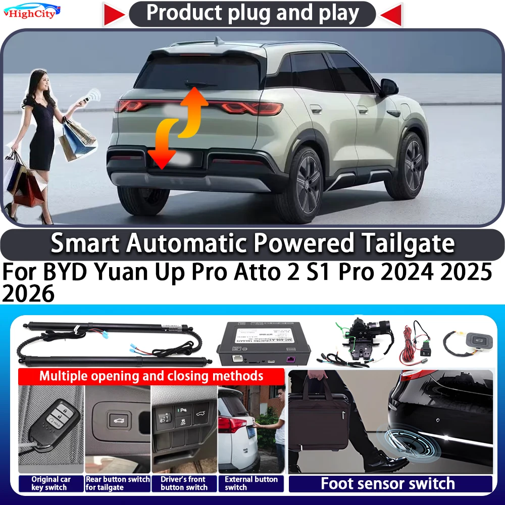 For BYD Yuan Up Pro Atto 2 S1 Pro 2024 2025 2026 Smart Automatic Powered Tailgate Key Control Trunk Lift Electric Power Tailgate
For BYD Yuan Up Pro Atto 2 S1 Pro 2024 2025 2026 Smart Automatic Powered Tailgate Key Control Trunk Lift Electric Power Tailgate