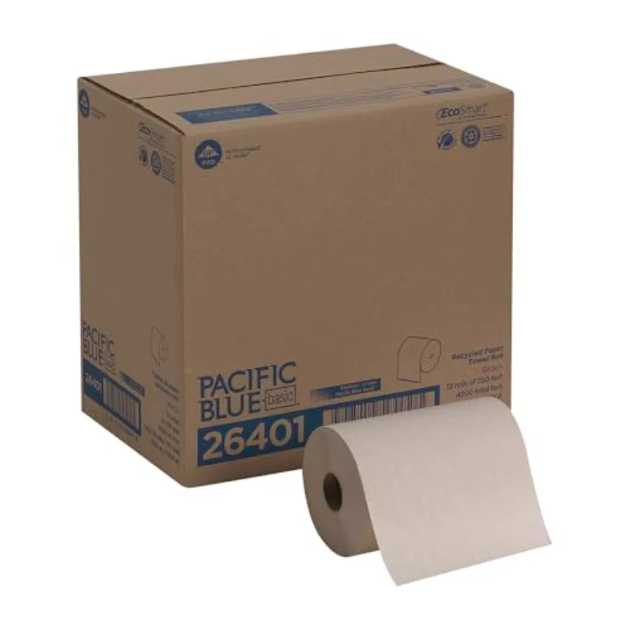 Pacific Blue Basic Recycled Paper Towel Roll Previously Branded Envision by GP PRO () Brown 26401 350 Feet Per Roll Per Case
Pacific Blue Basic Recycled Paper Towel Roll Previously Branded Envision by GP PRO () Brown 26401 350 Feet Per Roll Per Case