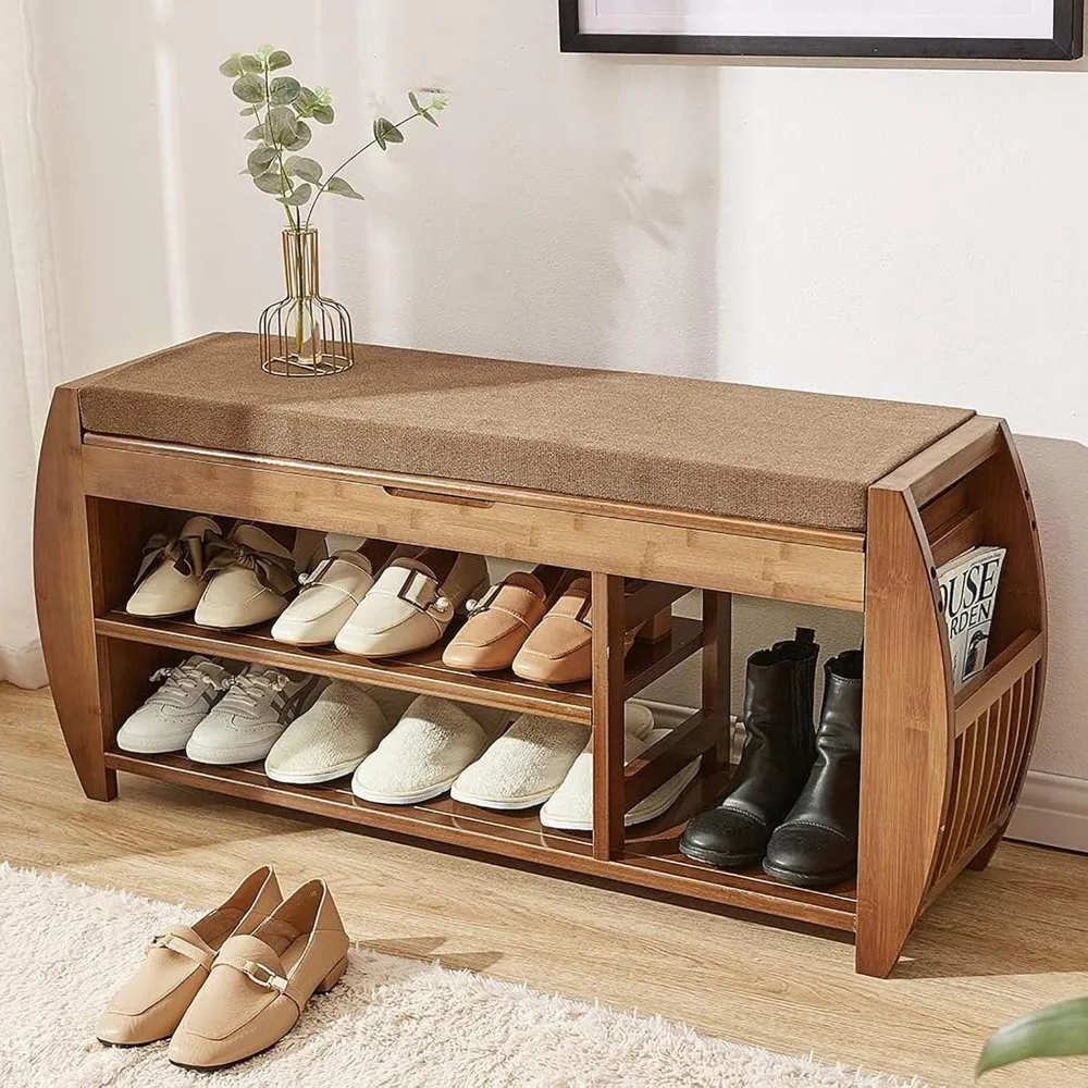 Entryway Shoe Rack,Detachable Cushion with Hidden Storage Compartment,Multi Function Shoe Shelves
Entryway Shoe Rack,Detachable Cushion with Hidden Storage Compartment,Multi Function Shoe Shelves