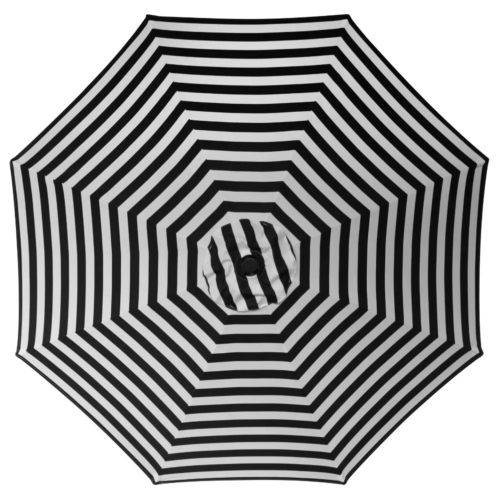 2023 New Outdoor Aluminum Patio Umbrella, Round Market Umbrella with Push Button Tilt and Crank for Shade, Black & White Striped
2023 New Outdoor Aluminum Patio Umbrella, Round Market Umbrella with Push Button Tilt and Crank for Shade, Black & White Striped