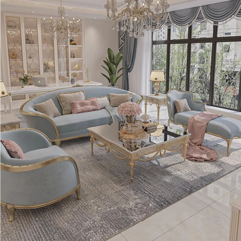 French light luxury court princess cream wind carved three-person sofa neoclassical American solid wood princess sofa combinatio
French light luxury court princess cream wind carved three-person sofa neoclassical American solid wood princess sofa combinatio