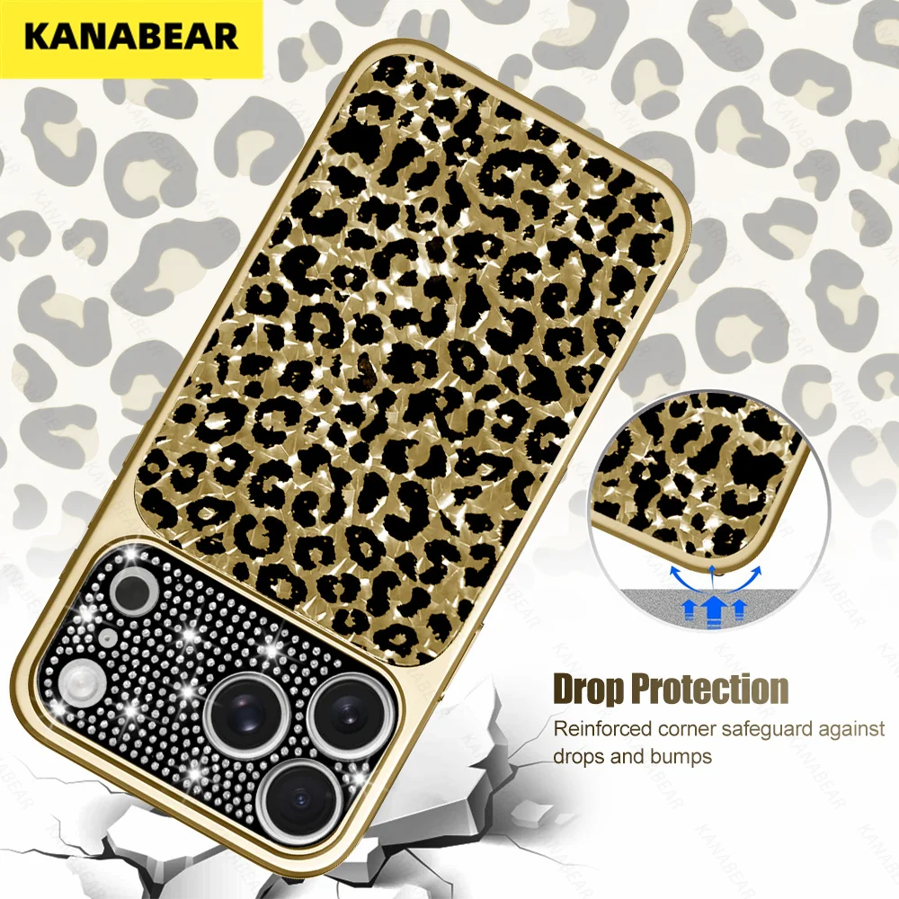 Luxury Leopard Print Bling Case for iPhone 16/17 Pro Max, Rhinestone Diamond Finish Stylish Shockproof Protective Cover
Luxury Leopard Print Bling Case for iPhone 16/17 Pro Max, Rhinestone Diamond Finish Stylish Shockproof Protective Cover