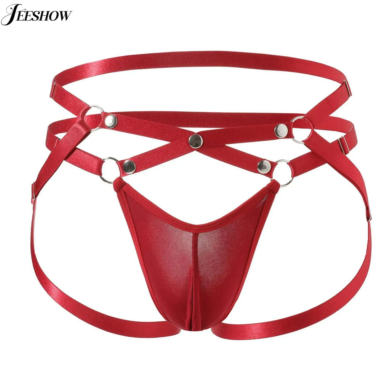 Mens Sexy See Through Underwear Adjustable Cross Straps Sheer Mesh Bulge Pouch T-back Thongs Underpants Tempting Nightwear
Mens Sexy See Through Underwear Adjustable Cross Straps Sheer Mesh Bulge Pouch T-back Thongs Underpants Tempting Nightwear
