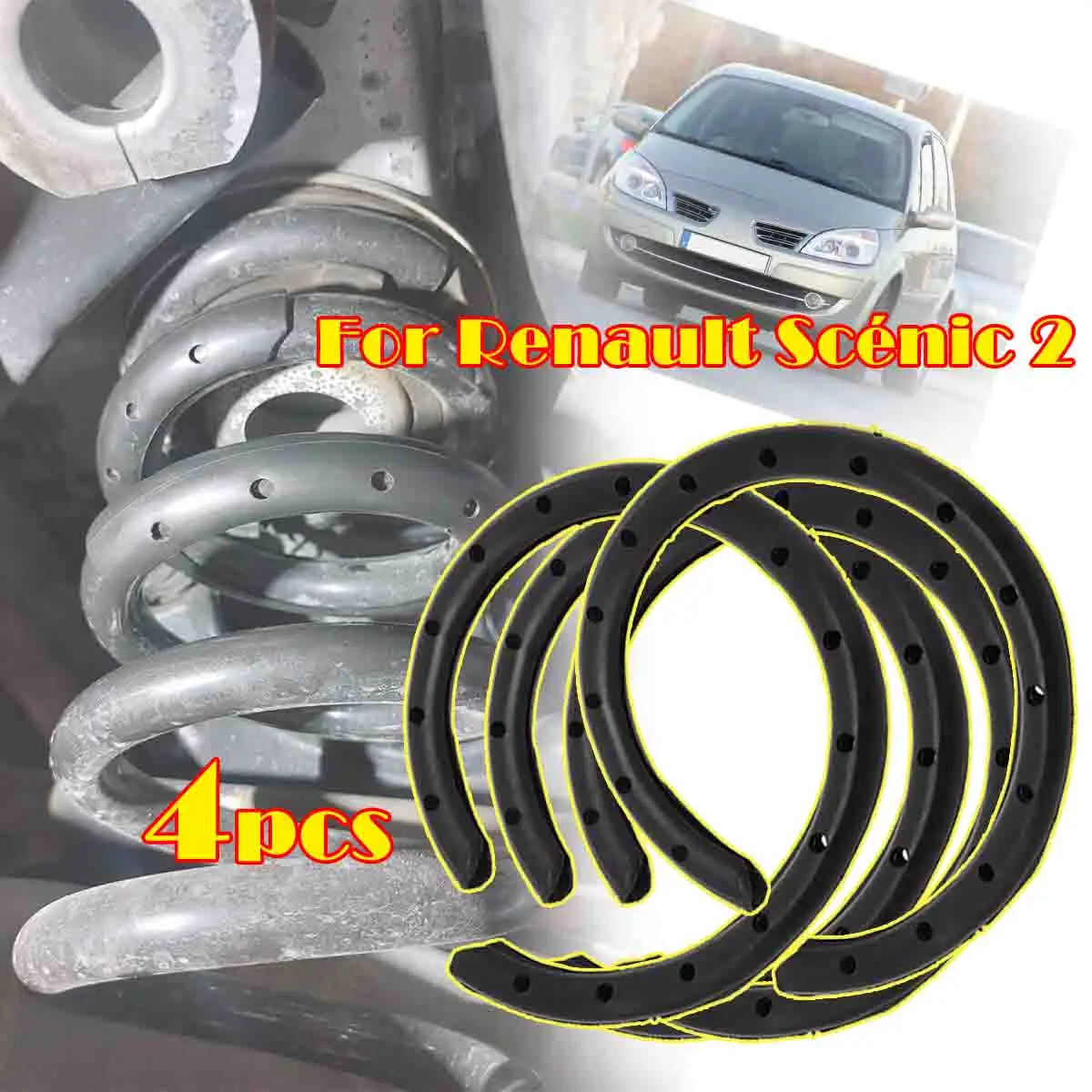 4pcs For Renault Scénic 2 Rubber Car Coil Springs Shock Absorber Front Rear Lower Suspension Protector Assisters Spacers Sleeve
4pcs For Renault Scénic 2 Rubber Car Coil Springs Shock Absorber Front Rear Lower Suspension Protector Assisters Spacers Sleeve