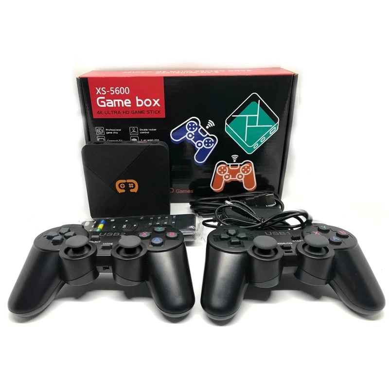 XS-5600 Ретро игровая консоль с беспроводными контроллерами, встроенные 50 эмуляторов, 5600 + игр для PS1/N64/DC
XS-5600 Ретро игровая консоль с беспроводными контроллерами, встроенные 50 эмуляторов, 5600 + игр для PS1/N64/DC