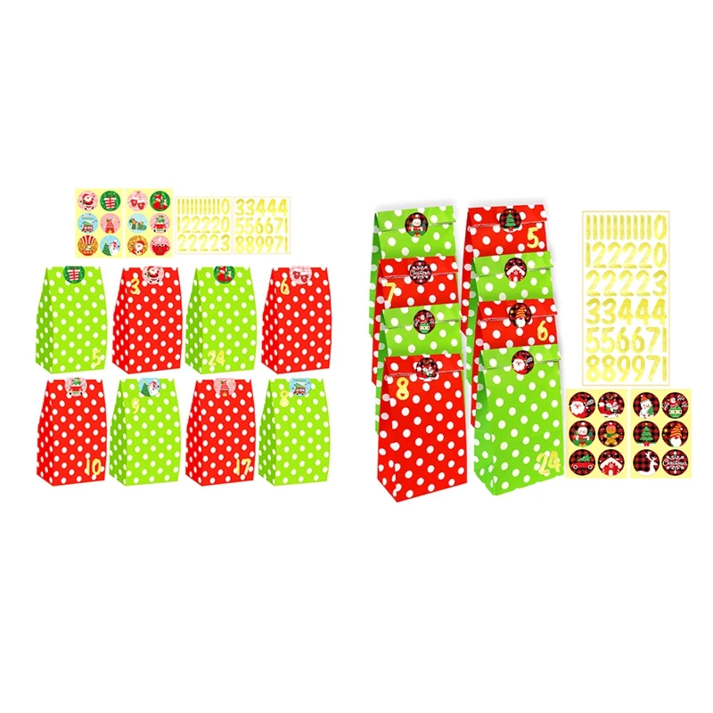 Eco-Friendly-24Pcs Christmas Bags Holiday Bags Christmas Gifts Bags Red Green Candy Buffet Paper Bags For Christmas Holiday
Eco-Friendly-24Pcs Christmas Bags Holiday Bags Christmas Gifts Bags Red Green Candy Buffet Paper Bags For Christmas Holiday