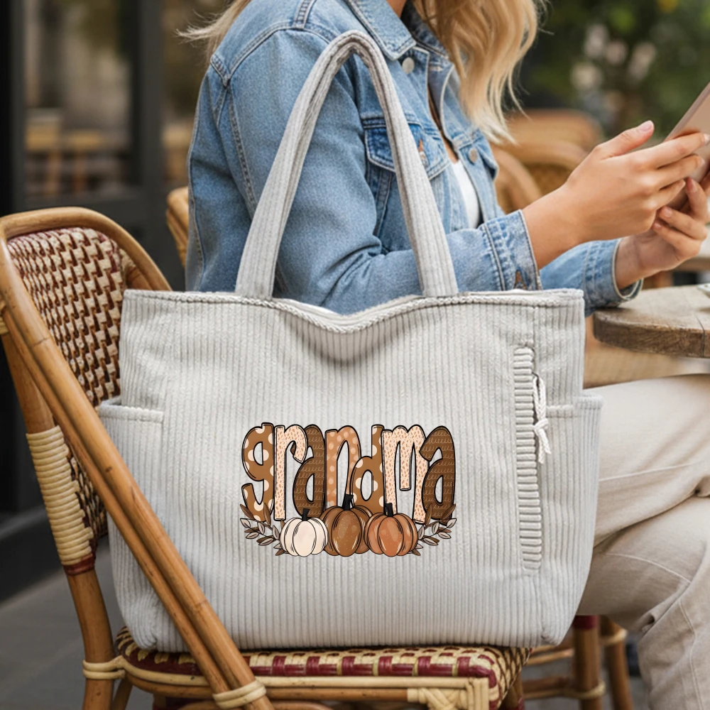 Casual Corduroy Handbag with Zipper Closure, Large Capacity Fixed Shoulder Strap Daily Commuter Handbag, Shopping Bag, tote bag
Casual Corduroy Handbag with Zipper Closure, Large Capacity Fixed Shoulder Strap Daily Commuter Handbag, Shopping Bag, tote bag