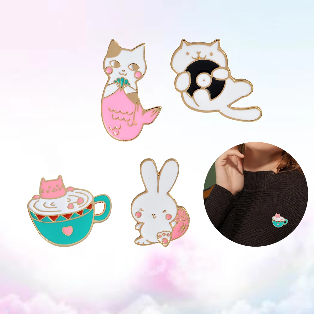 4pcs Cartoon Rabbit Key Shaped Drip Oil Creative Alloy Brooch Lapel Pin For T-Shirt Tie Decoration Gift For Women Men
4pcs Cartoon Rabbit Key Shaped Drip Oil Creative Alloy Brooch Lapel Pin For T-Shirt Tie Decoration Gift For Women Men