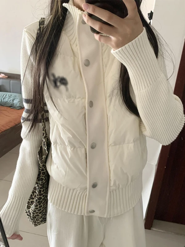 Korean Sle Retro Slim Fit Knitted Patchwork Cotton Jaet Women's Winter Warm Stand Collar Small Size Trendy Clothing
Korean Sle Retro Slim Fit Knitted Patchwork Cotton Jaet Women's Winter Warm Stand Collar Small Size Trendy Clothing