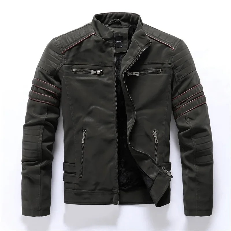 Winter Leather Jacket Men Fleece Warm Causal Motorcycle Embroidery PU Coats Multi-pocket Vintage Outwear Male Autumn Windbreaker
Winter Leather Jacket Men Fleece Warm Causal Motorcycle Embroidery PU Coats Multi-pocket Vintage Outwear Male Autumn Windbreaker