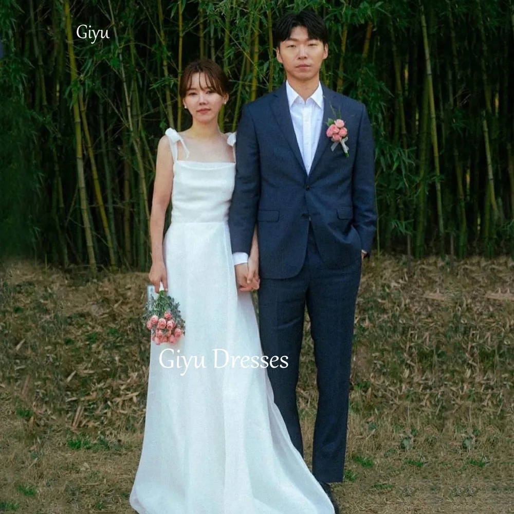 Giyu Elegant White Chiffon Wedding Dress Spaghetti Strap Square Neck Korean Photography Women Formal Bridal Gowns Customized
Giyu Elegant White Chiffon Wedding Dress Spaghetti Strap Square Neck Korean Photography Women Formal Bridal Gowns Customized