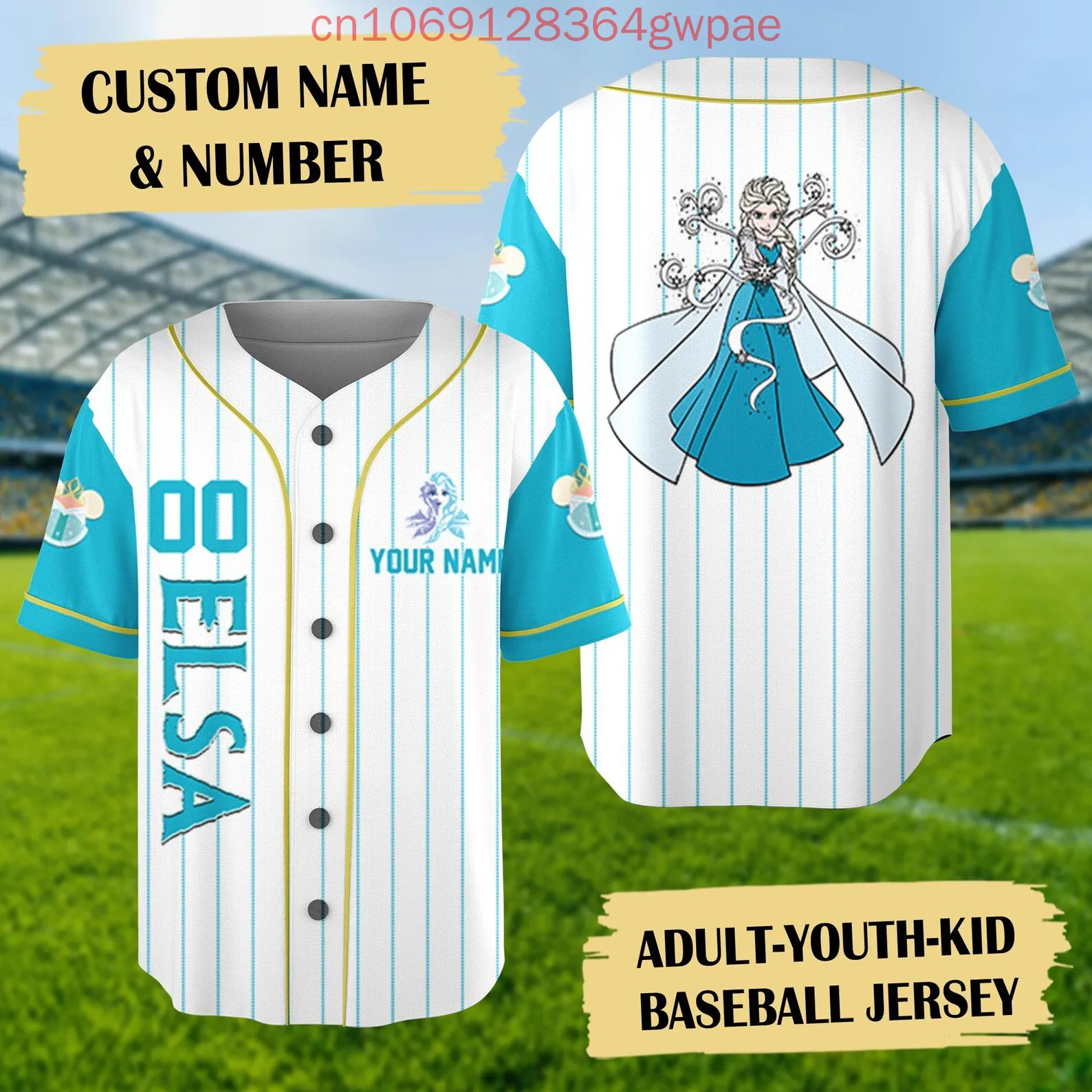Personalize Disney Frozen Elsa Princess Baseball Jersey Men's Women's Kids Shirt Tops Summer Casual Short Sleeve Baseball Shirts
Personalize Disney Frozen Elsa Princess Baseball Jersey Men's Women's Kids Shirt Tops Summer Casual Short Sleeve Baseball Shirts