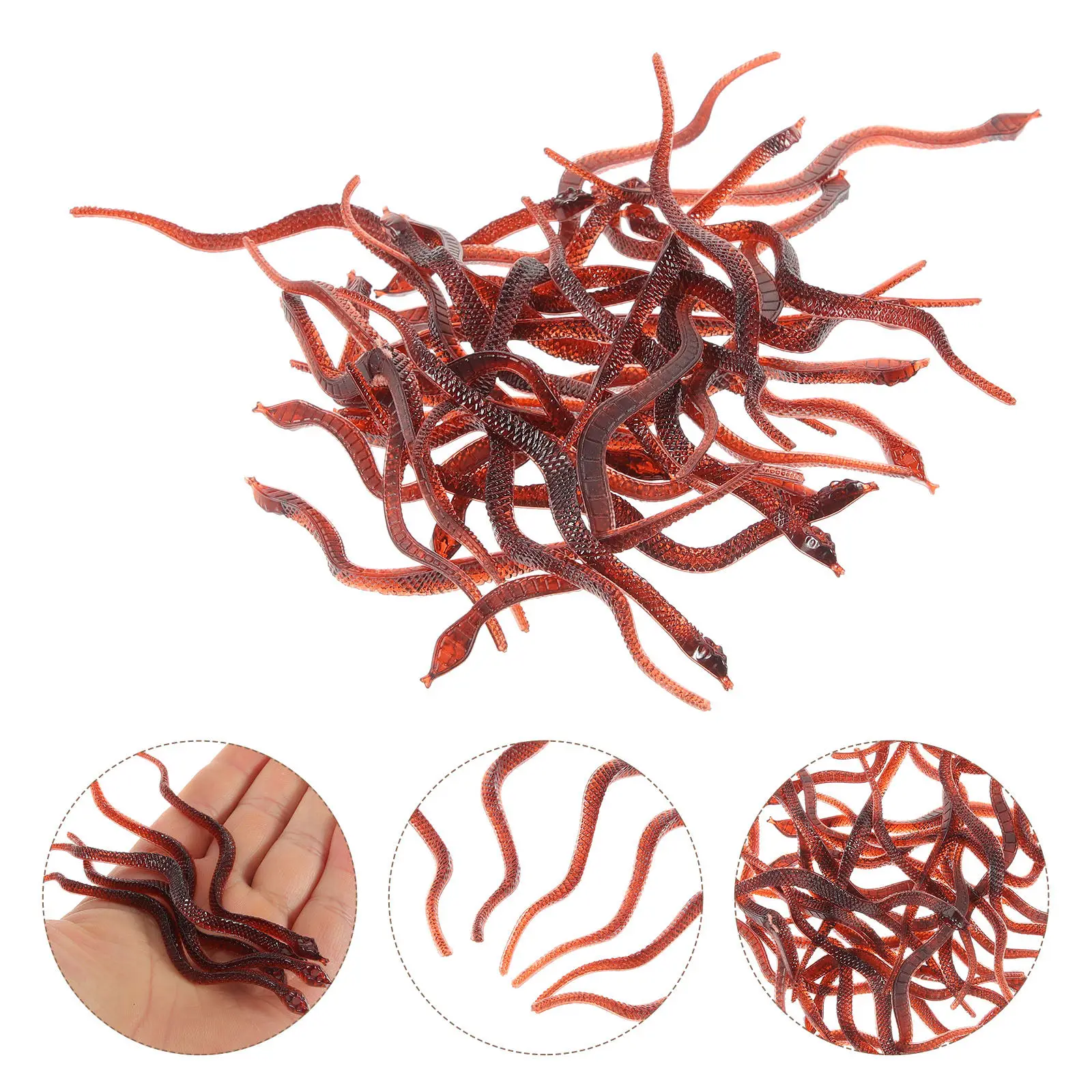 100Pcs Mini Fake Snake Realistic Halloween Party Prank Props Small Simulation Snakes Decoration Scary Fun Joke Supplies
100Pcs Mini Fake Snake Realistic Halloween Party Prank Props Small Simulation Snakes Decoration Scary Fun Joke Supplies