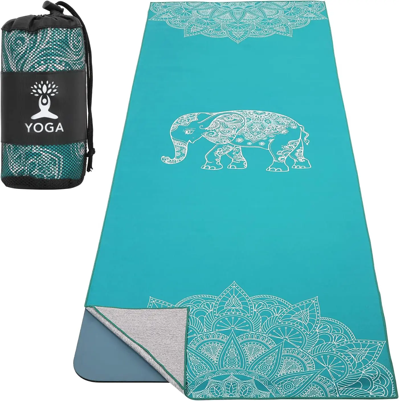 Non Slip Yoga Towel Quick Dry with Corner Pocket for Hot Yoga, Pilates, Gym, Outdoor Picnic - Lake Blue Elephant
Non Slip Yoga Towel Quick Dry with Corner Pocket for Hot Yoga, Pilates, Gym, Outdoor Picnic - Lake Blue Elephant