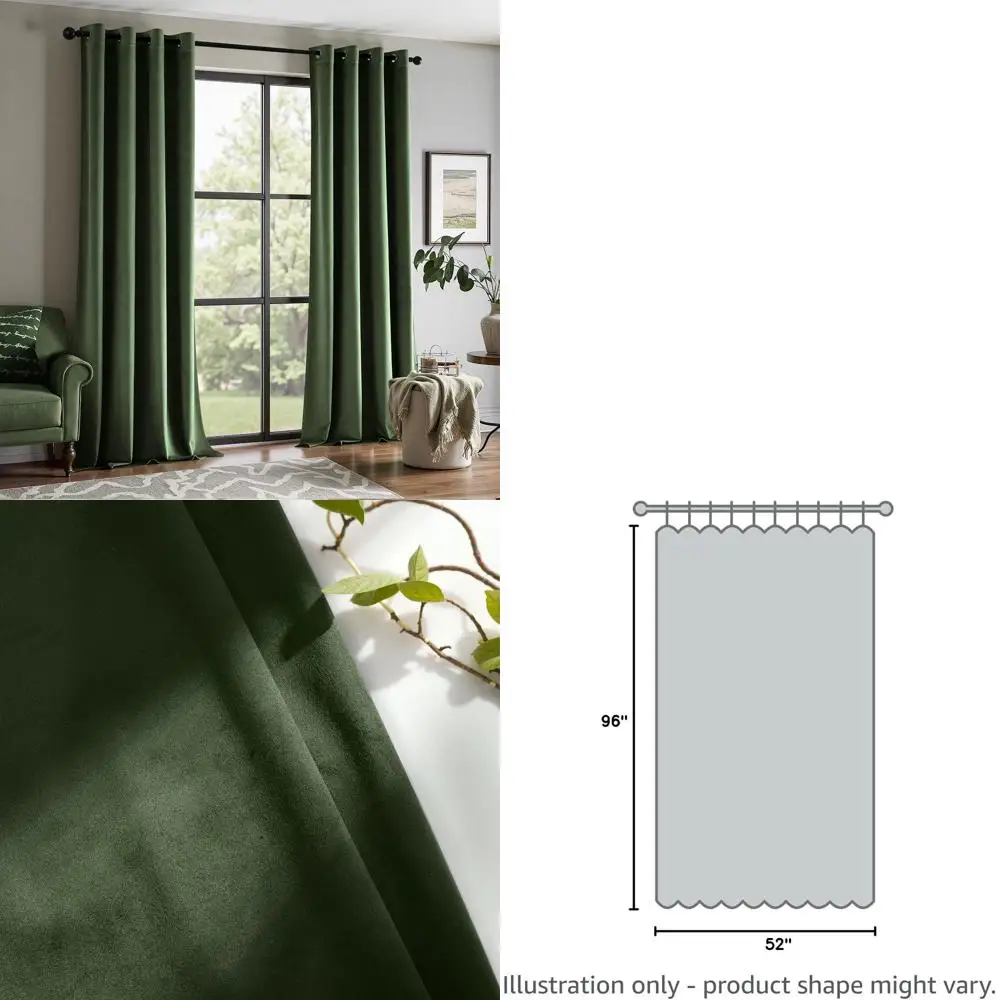 96 длинных оливково-зеленых роскошных светонепроницаемых штор с люверсами, элегантные, с термоизоляцией, для гостиной и спальни (Ш52 x Д96)
96 длинных оливково-зеленых роскошных светонепроницаемых штор с люверсами, элегантные, с термоизоляцией, для гостиной и спальни (Ш52 x Д96)