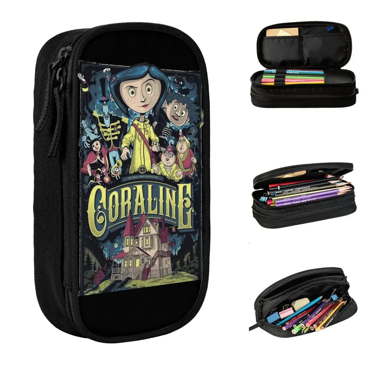 Coralines Halloween Cartoon Anime Pencil Case Pencil Pouch Pen for Student Large Storage Bag School Supplies Cosmetic Stationery
Coralines Halloween Cartoon Anime Pencil Case Pencil Pouch Pen for Student Large Storage Bag School Supplies Cosmetic Stationery