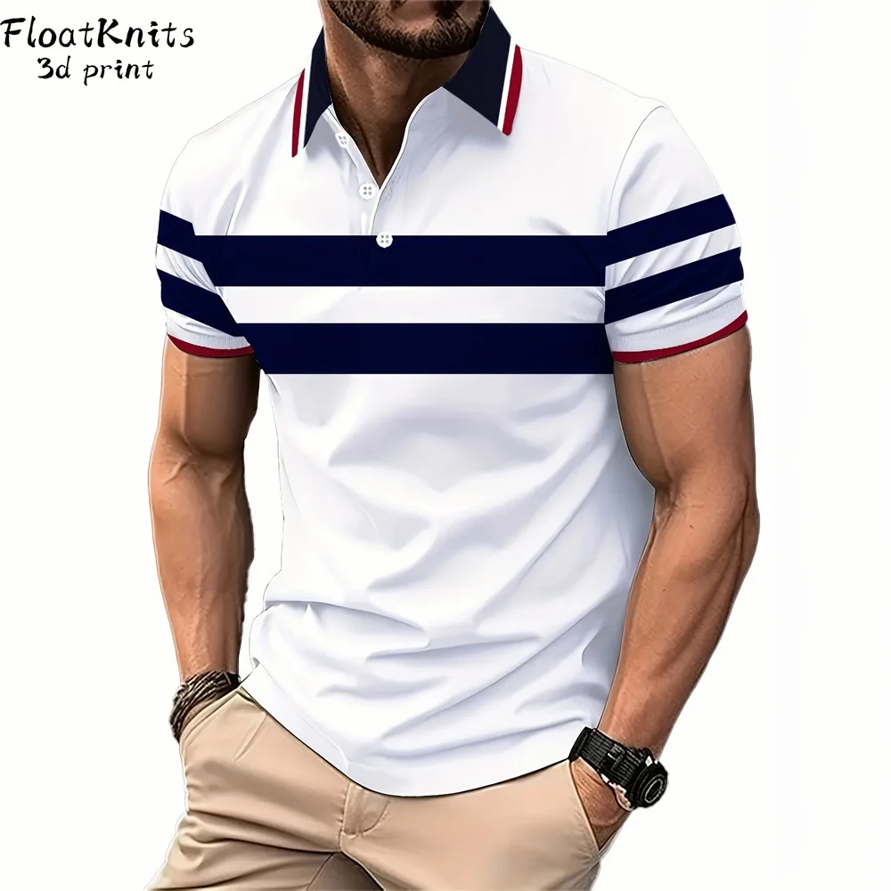 Classic Striped Printed Polo Men's Clothing Business Lapel Short Sleeve Tee T Shirt for Man New in Tops & Tees Mens Polo Shirts
Classic Striped Printed Polo Men's Clothing Business Lapel Short Sleeve Tee T Shirt for Man New in Tops & Tees Mens Polo Shirts