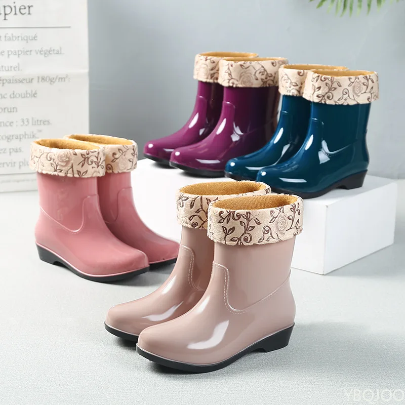 2025 Four Season Fashionable Fleece Warm Midsole Women's Rain Boots Waterproof Anti Slip Wear-resistant Women's Work Rain Boots
2025 Four Season Fashionable Fleece Warm Midsole Women's Rain Boots Waterproof Anti Slip Wear-resistant Women's Work Rain Boots
