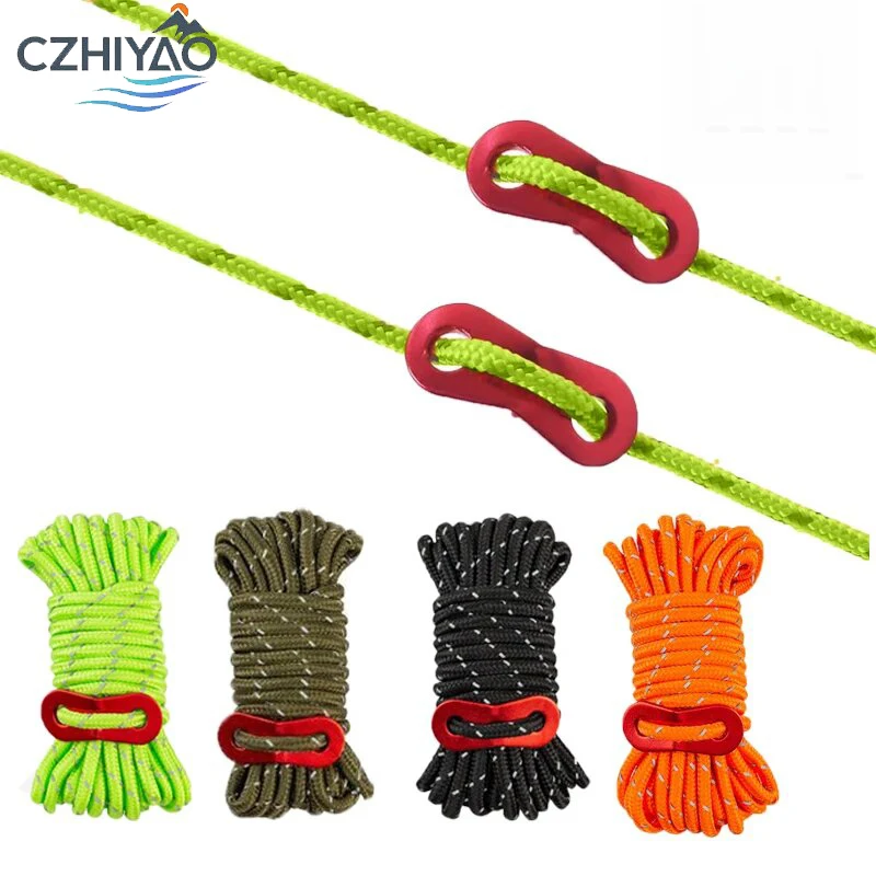 4 PCS Reflective Tent Guyline Lightweight Cord With Adjuster Camping Tensioner For Hiking Backpacks Essential Survival Gear
4 PCS Reflective Tent Guyline Lightweight Cord With Adjuster Camping Tensioner For Hiking Backpacks Essential Survival Gear