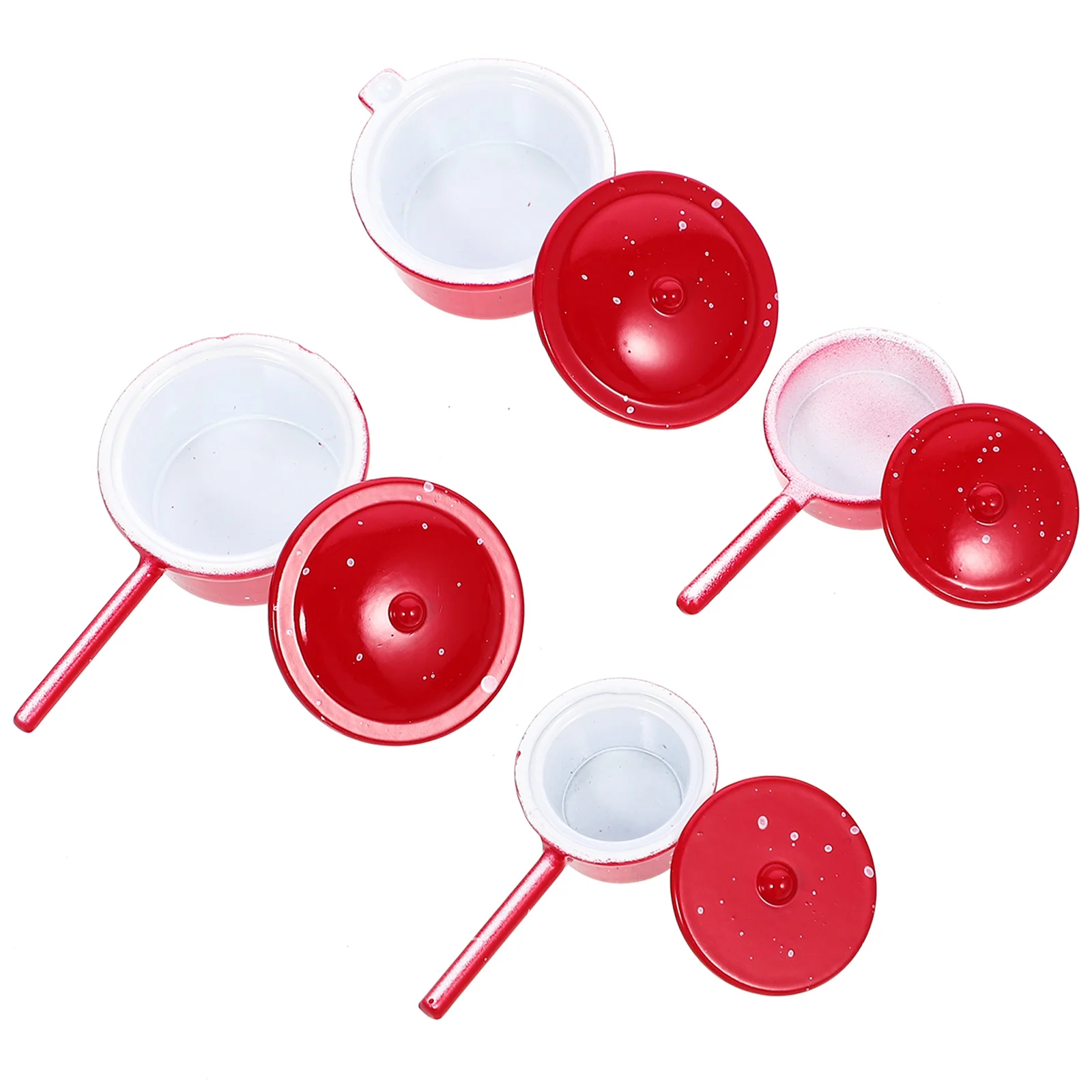 4 Pcs Miniature Kitchen Toy House Simulation Pans Red Alloy Dollhouse Furniture Child Decorative Simulation Pans Mini Cookware
4 Pcs Miniature Kitchen Toy House Simulation Pans Red Alloy Dollhouse Furniture Child Decorative Simulation Pans Mini Cookware