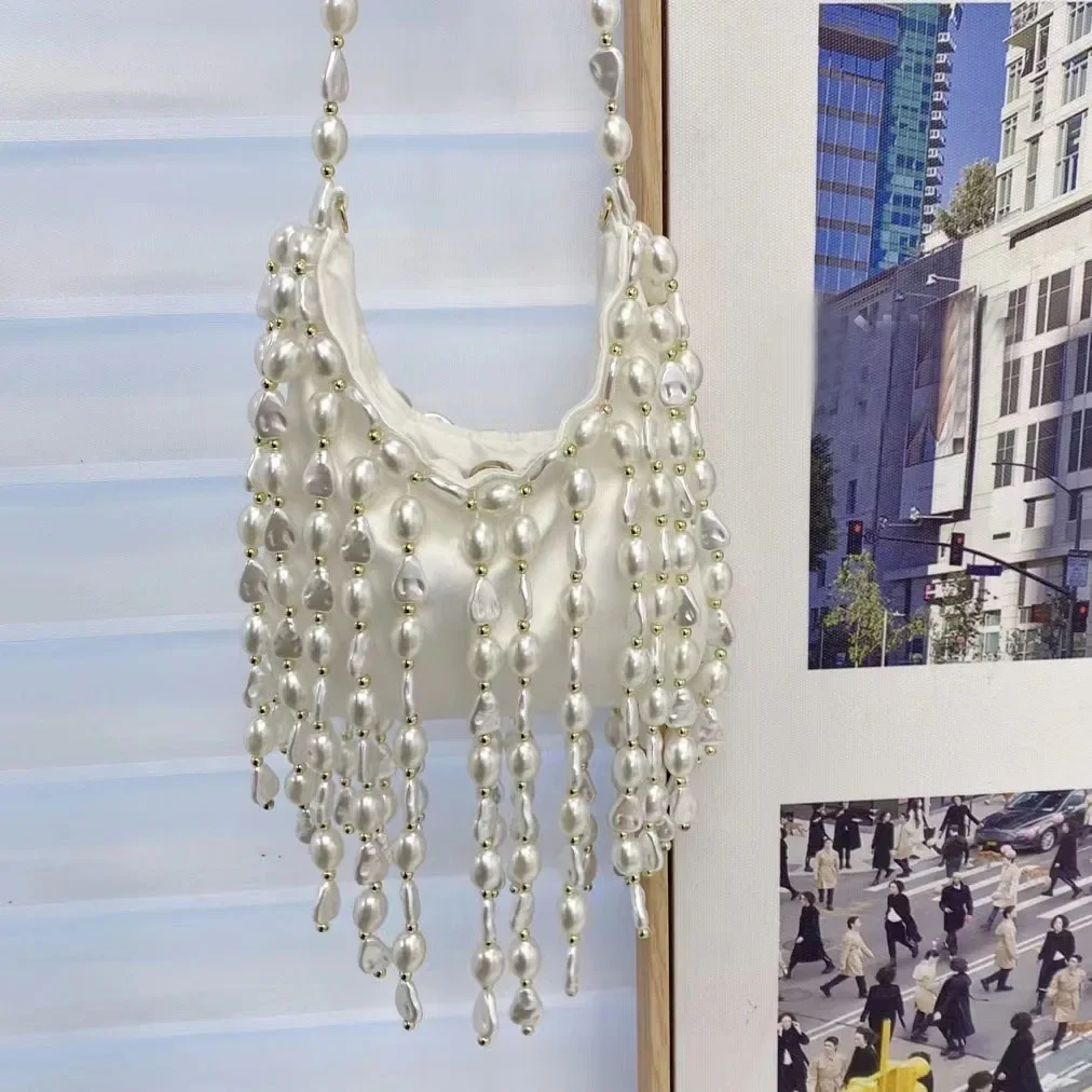 Fashion Ivory Pearl Bead Satin Purse Wedding Small Prom Evening Clutches Bag Crossbody Bag Women Luxury Tote Party Day Handbag
Fashion Ivory Pearl Bead Satin Purse Wedding Small Prom Evening Clutches Bag Crossbody Bag Women Luxury Tote Party Day Handbag