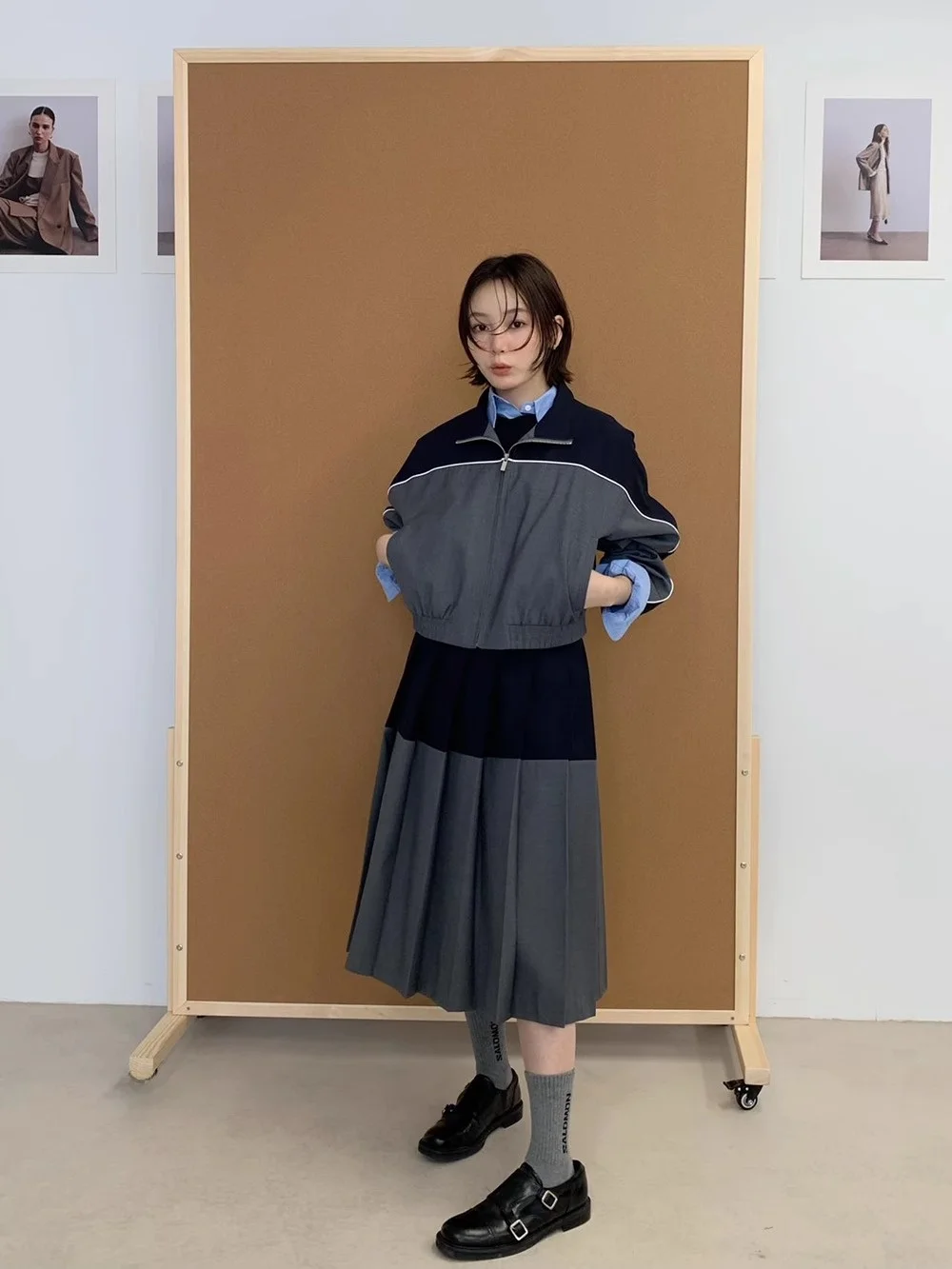 Waiore2026 Spring New Color Block College Style Jacket Short Outerwear Skirt Set Women's Fashion Ensemble Polyester Fabric
Waiore2026 Spring New Color Block College Style Jacket Short Outerwear Skirt Set Women's Fashion Ensemble Polyester Fabric