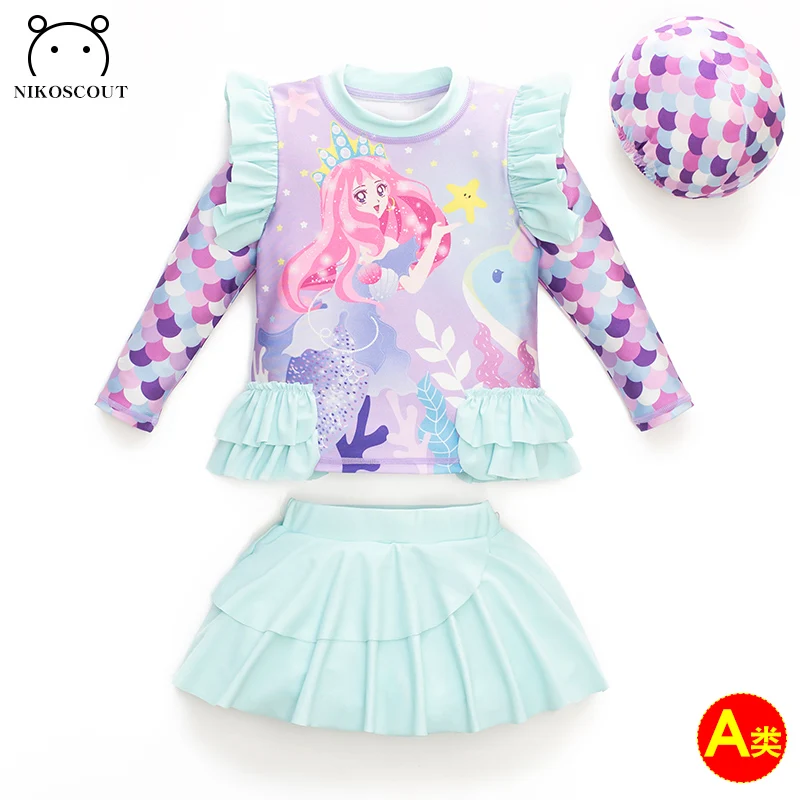Mermaid Swimsuit for Girls and Babies, Cute Princess Seaside Long-Sleeved Split Sun Protection Kidsren's Swimsuit for Girls, Fashionable
Mermaid Swimsuit for Girls and Babies, Cute Princess Seaside Long-Sleeved Split Sun Protection Kidsren's Swimsuit for Girls, Fashionable