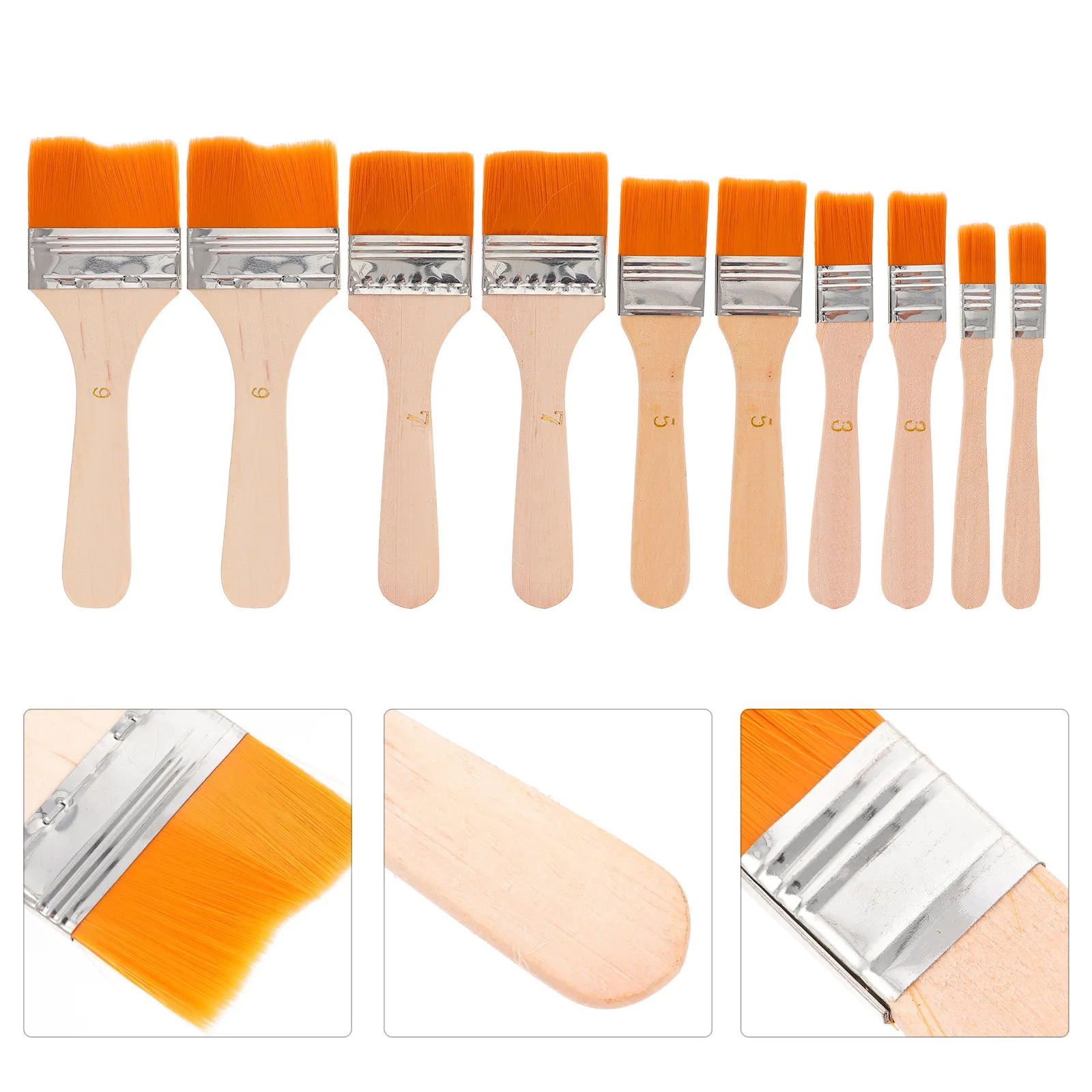 50Pcs Professional Oil Painting Brush Set Flat Design Nylon Hair Wooden Handle Ideal for Kids Adults Acrylic Watercolor Craft
50Pcs Professional Oil Painting Brush Set Flat Design Nylon Hair Wooden Handle Ideal for Kids Adults Acrylic Watercolor Craft